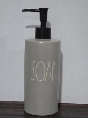 Rae Dunn Ceramic Soap Dispenser with Black Pump